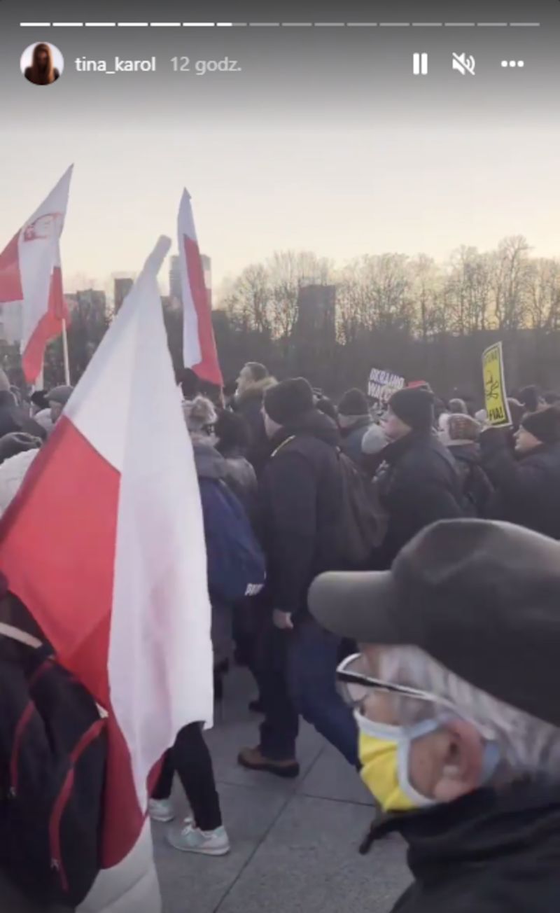 Tina Karol wzięła udział w warszawskim marszu przeciwko wojnie na Ukrainie 