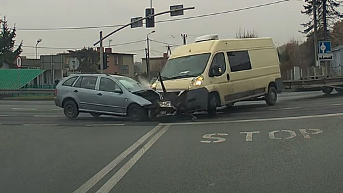 Zderzenie wyglądało bardzo niebezpiecznie