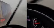 Tylko 10 km/h. Niesie się nagranie z autostrady A1