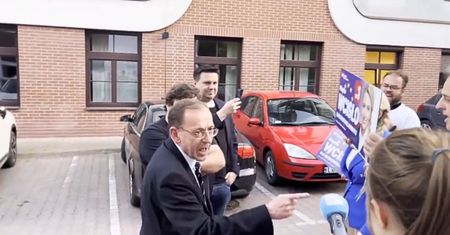 Kamiński zaskoczony w Lublinie. "Pana miejsce jest w celi"