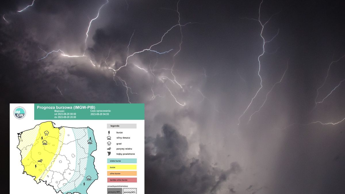 W niedzielę nad Polską przejdą burze, ma zagrzmieć niemal w całym kraju