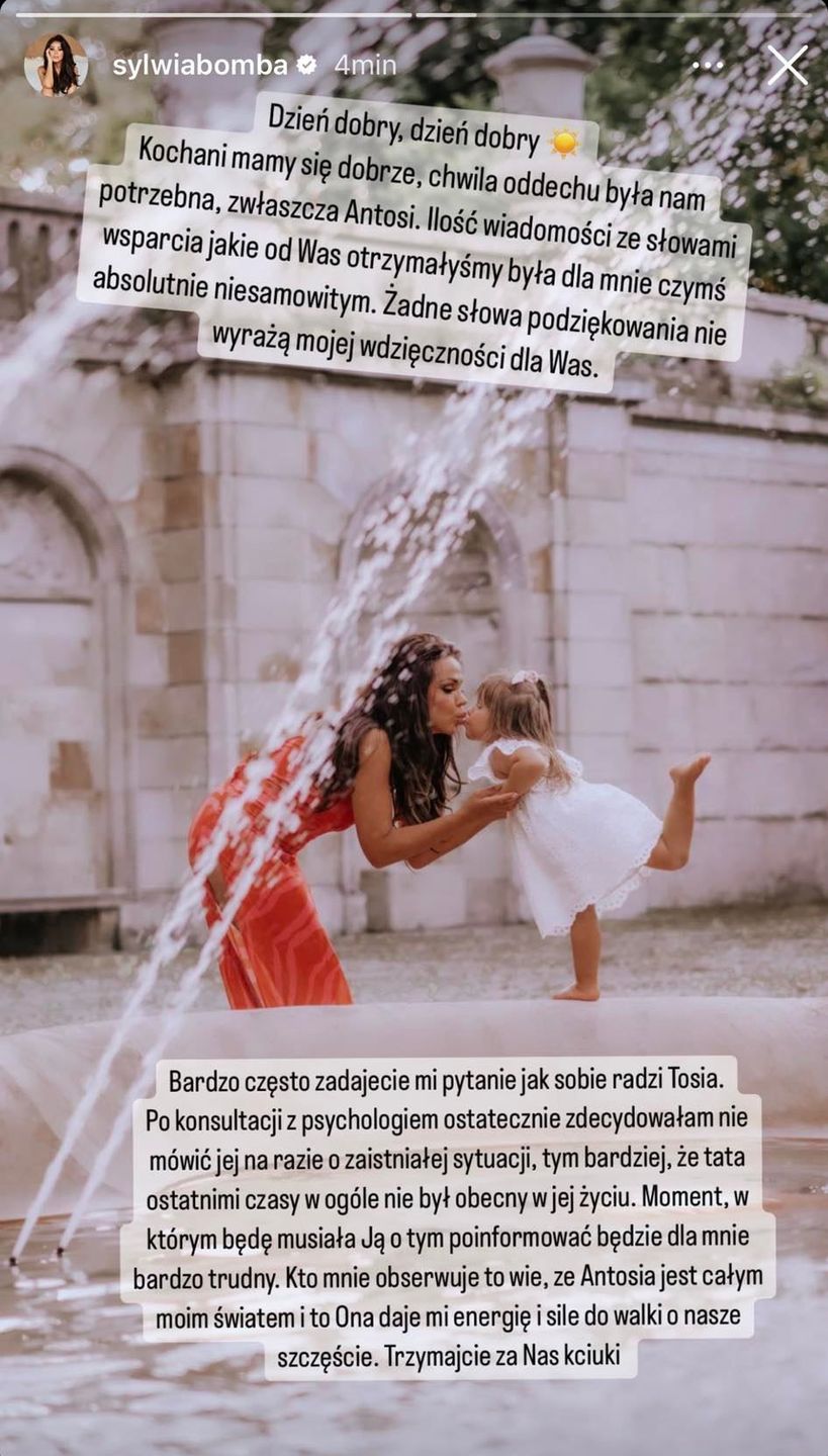 Sylwia Bomba z córką Antoniną