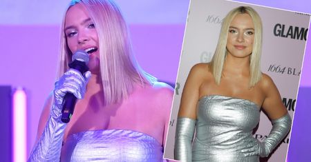 Natalia Nykiel cała na srebrno. Kusa mini mocno opinała jej ciało. Ale to buty skradły show