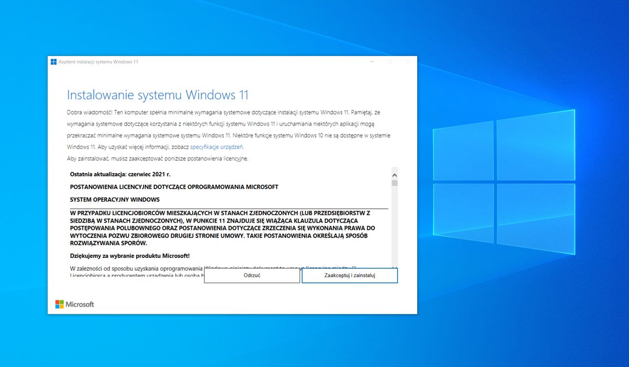 Asystent instalacji Windows 11