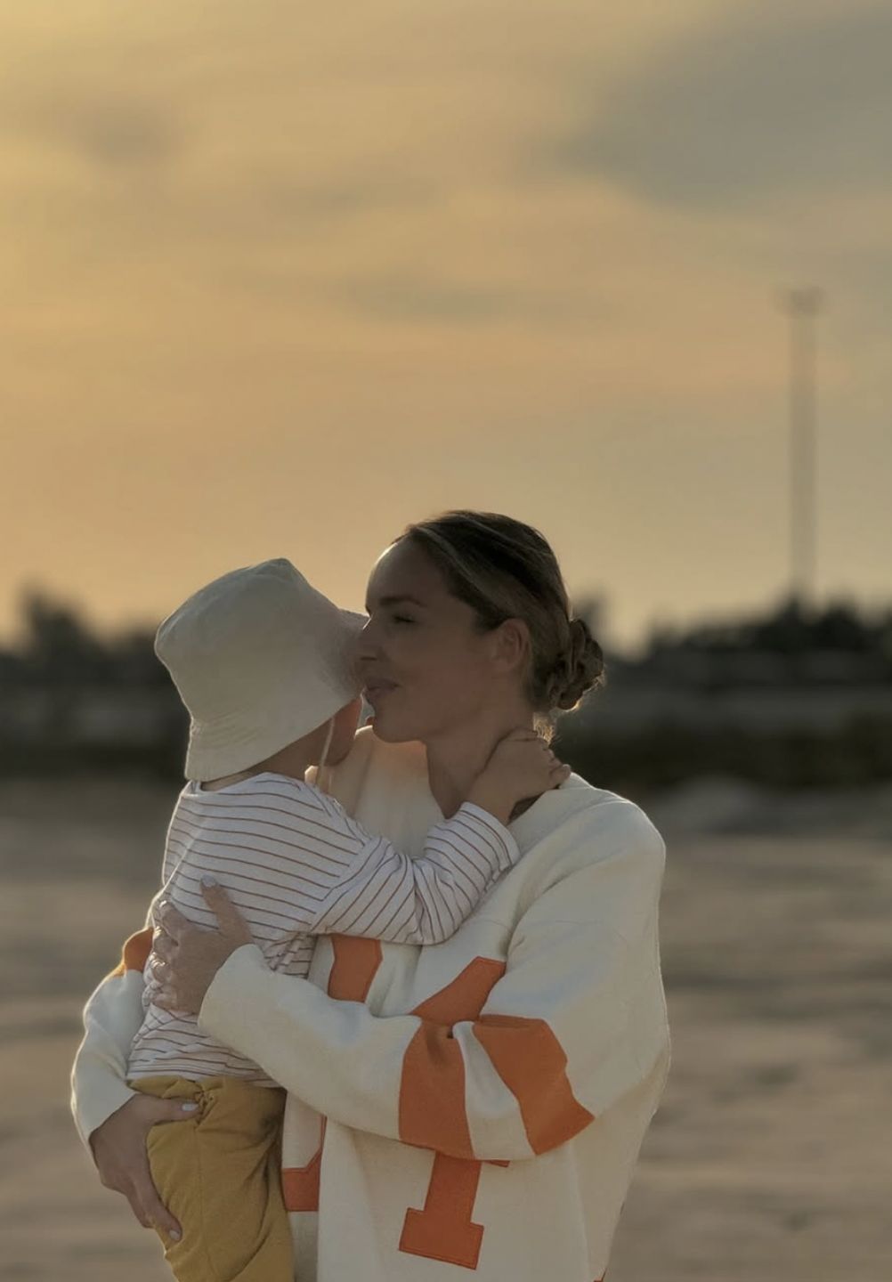 Agnieszka Włodarczyk z synem