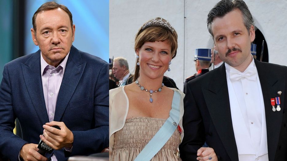 Kevin Spacey, księżniczka Marta Louise i jej były mąż Ari Behn
