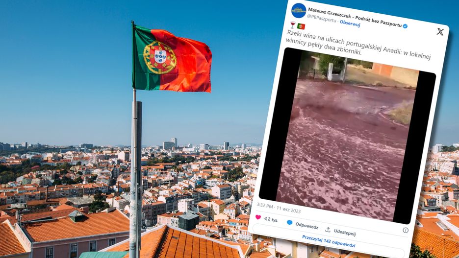 Rzeka wina popłynęła w Portugalii