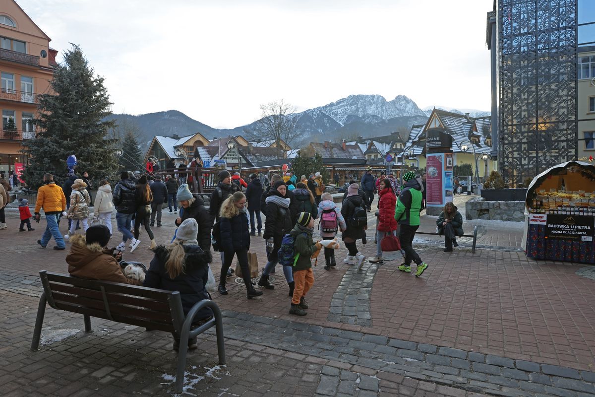 Turyści w Zakopanem.