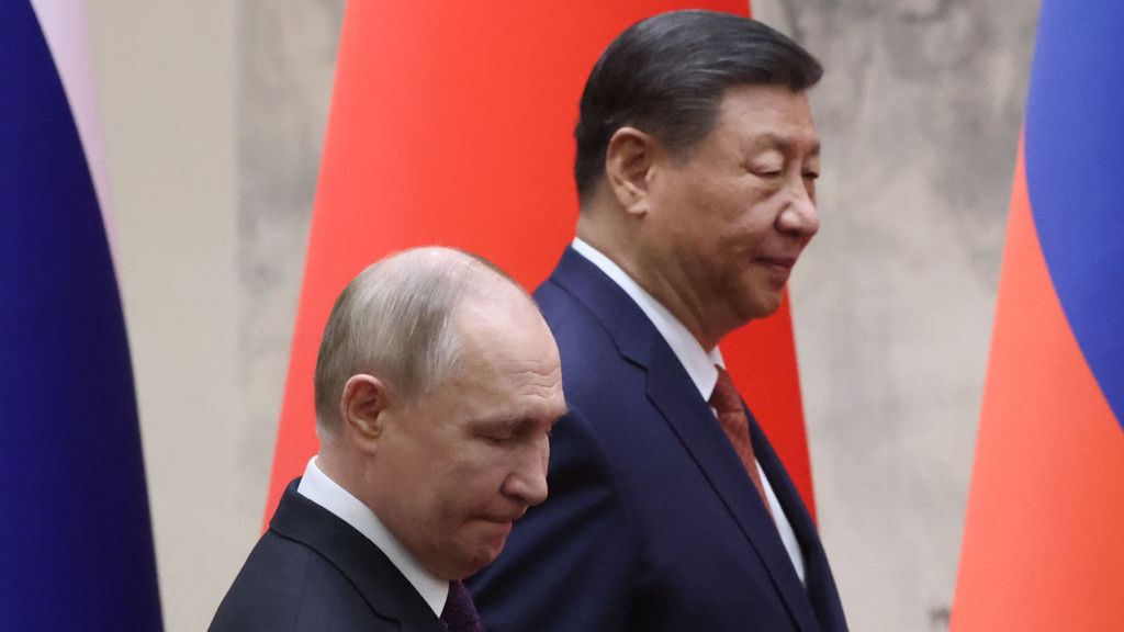 Prezydent Rosji Władimir Putin oraz Xi Jinping, przywódca Chińskiej Republiki Ludowej