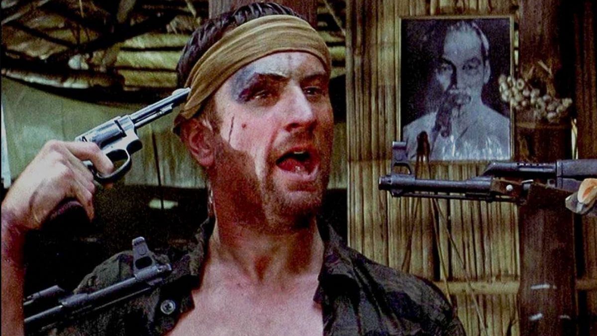 Robert De Niro w słynnej scenie w filmie "Łowca jeleni"