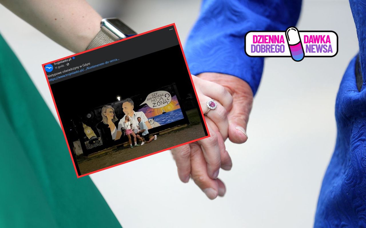 Niezwykłe oświadczyny w Gdyni. "Gratulacje płyną z całego świata"