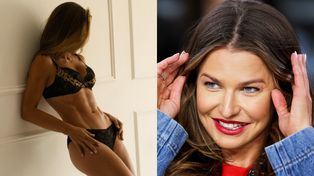 Zmysłowa Anna Lewandowska pręży się w koronkowej bieliźnie i eksponuje KALORYFER na brzuchu. Ogień? (FOTO)