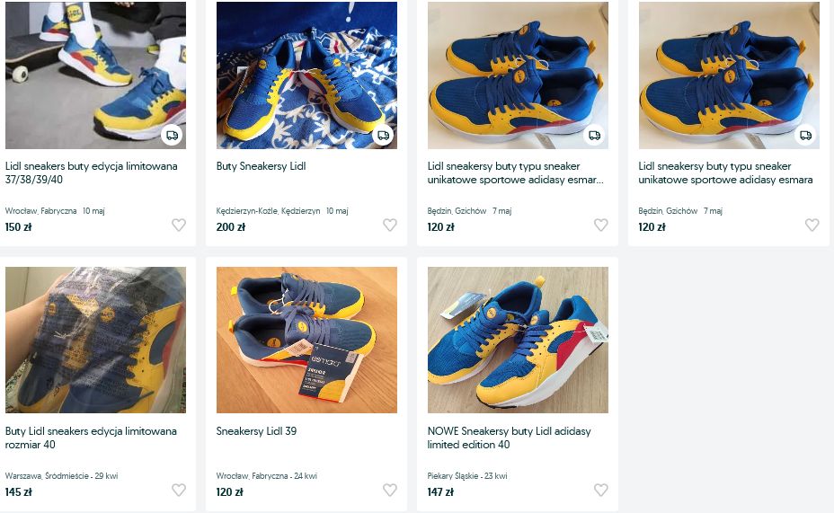 NA OLX można kupić sneakersy sygnowane logiem Lidla