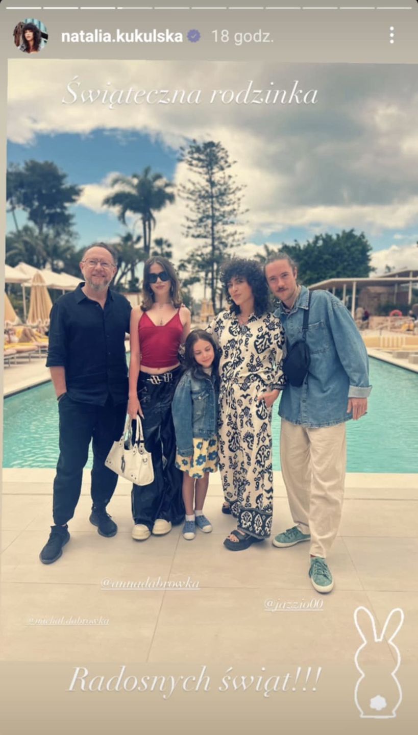 Natalia Kukulska z rodziną