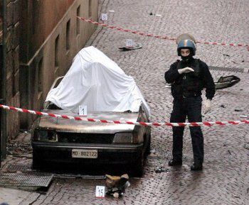 Wybuch koło synagogi w Modenie