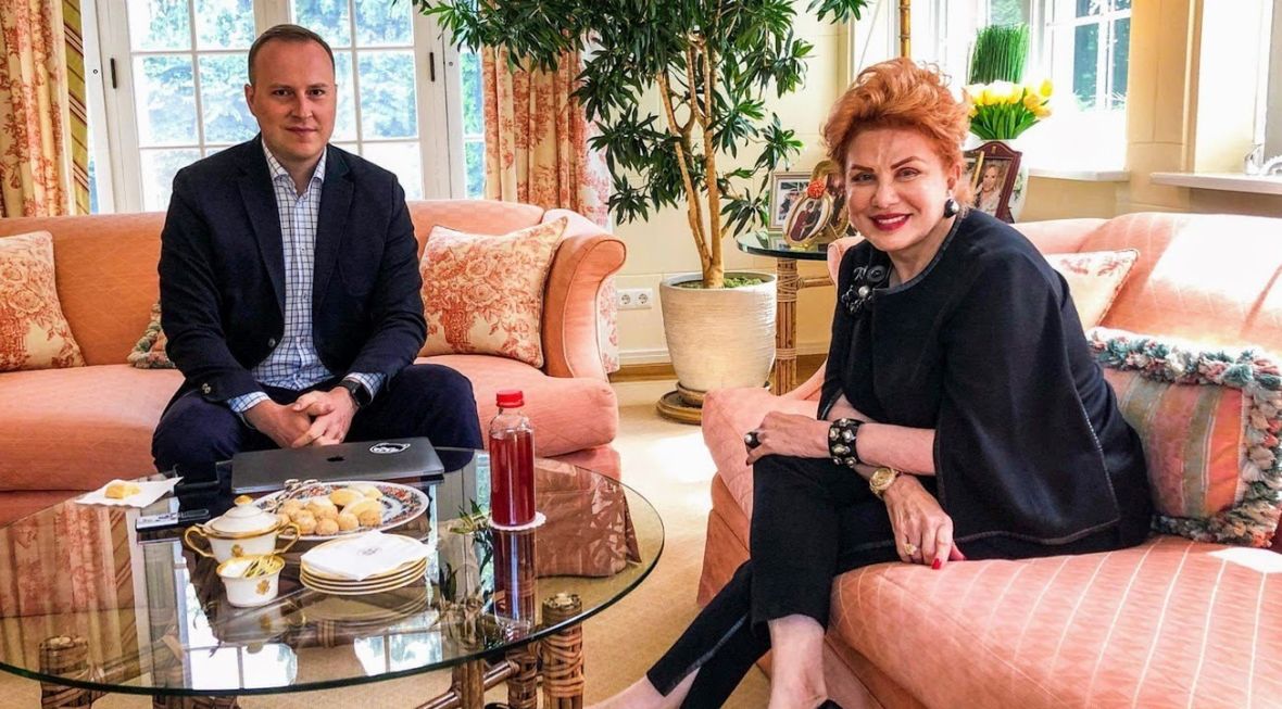 Ambasador USA Georgette Mosbacher (z prawej) i autor wywiadu, Marcin Makowski 