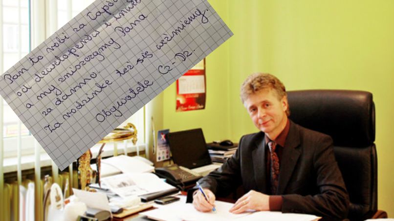 Burmistrz Czechowic-Dziedzic Marian Błachut otrzymał list z pogróżkami