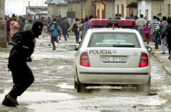 Starcia słowackiej policji z Romami