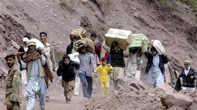 Ewakuacja poszkodowanych przez kataklizm