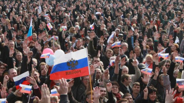 Demonstracja ws. przyłączenia Krymu do Rosji