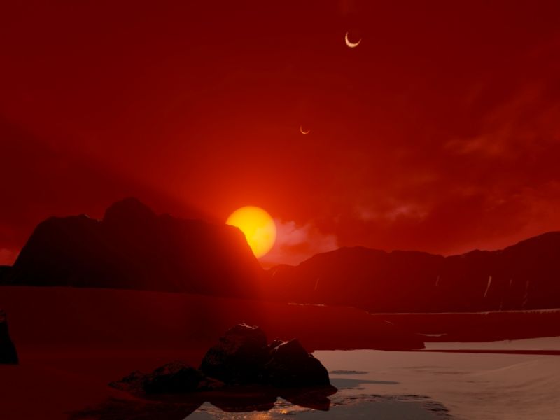 Wizualizacja powierzchni jednej z planet