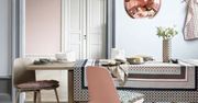 Elegancki salon, czyli inspiracyjny moodboard w odcieniach różu i miedzi