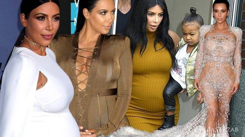 Stroje Kim Kardashian z drugiej ciąży