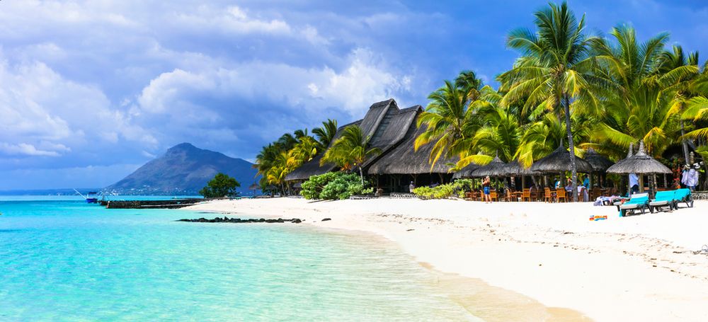 Piękna linia brzegowa wyspy Mauritius