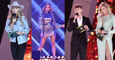 Sylwester 2021 Polsat. Kreacje gwiazd. Karolina Gilon, Marcelina Zawadzka, Ewelina Lisowska, Kozidrak...