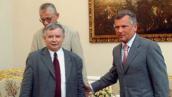 Prezydent z liderami PiS-u