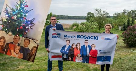 Boże Narodzenie 2019. Senator z KO zaskoczył prezentami. Wykorzystał swoje plakaty wyborcze