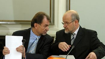 Jan Kulczyk i jego pełnomocnik mecenas Jan Widacki