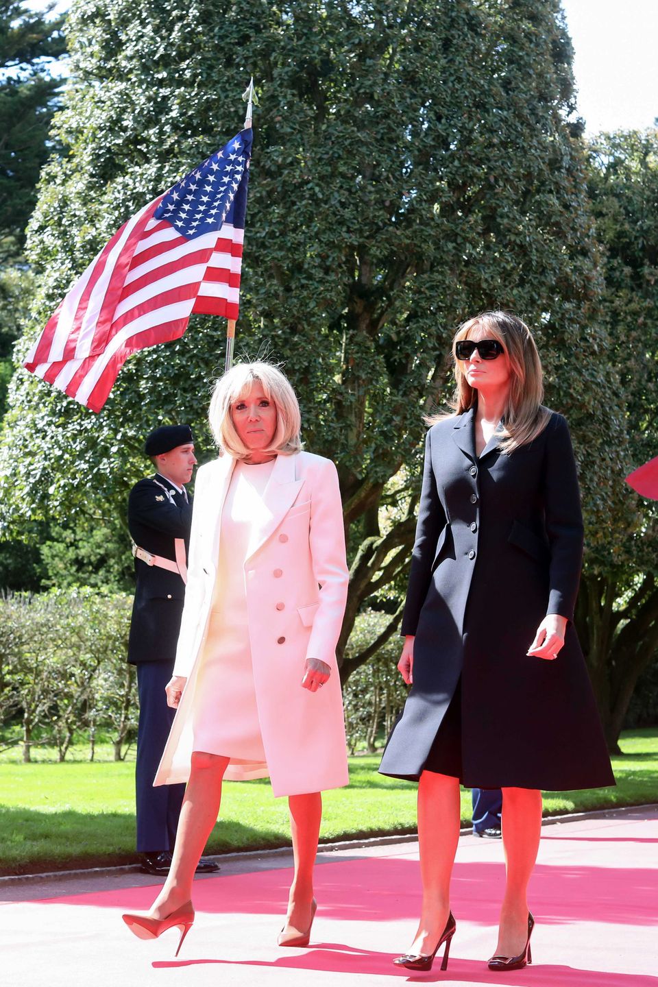 Melania Trump i Brigitte Macron - 75. rocznica lądowania w Normandii