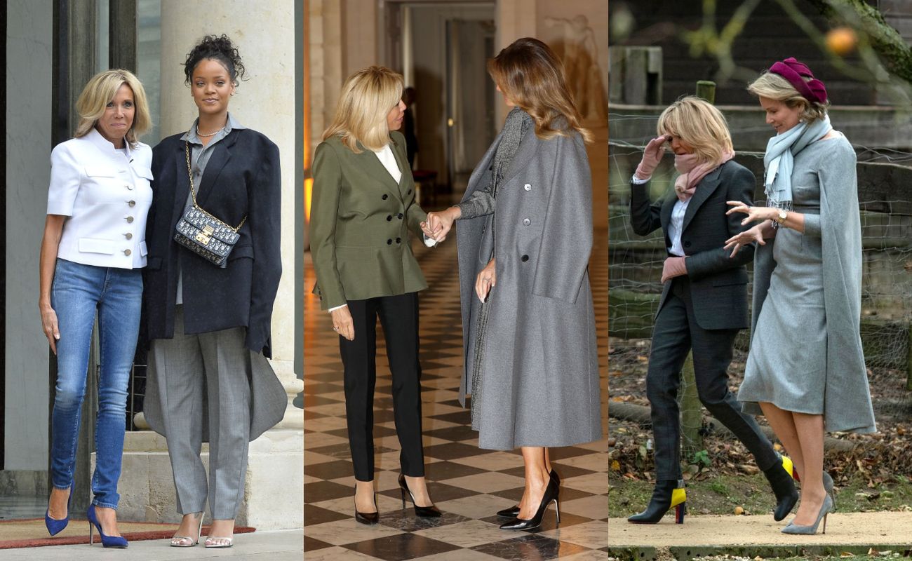 Brigitte Macron często pojawia się publicznie w spodniach 