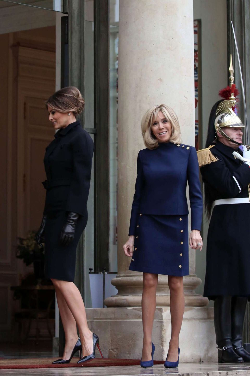 Melania Trump i Brigitte Macron spotkały się w pałacu prezydenckim