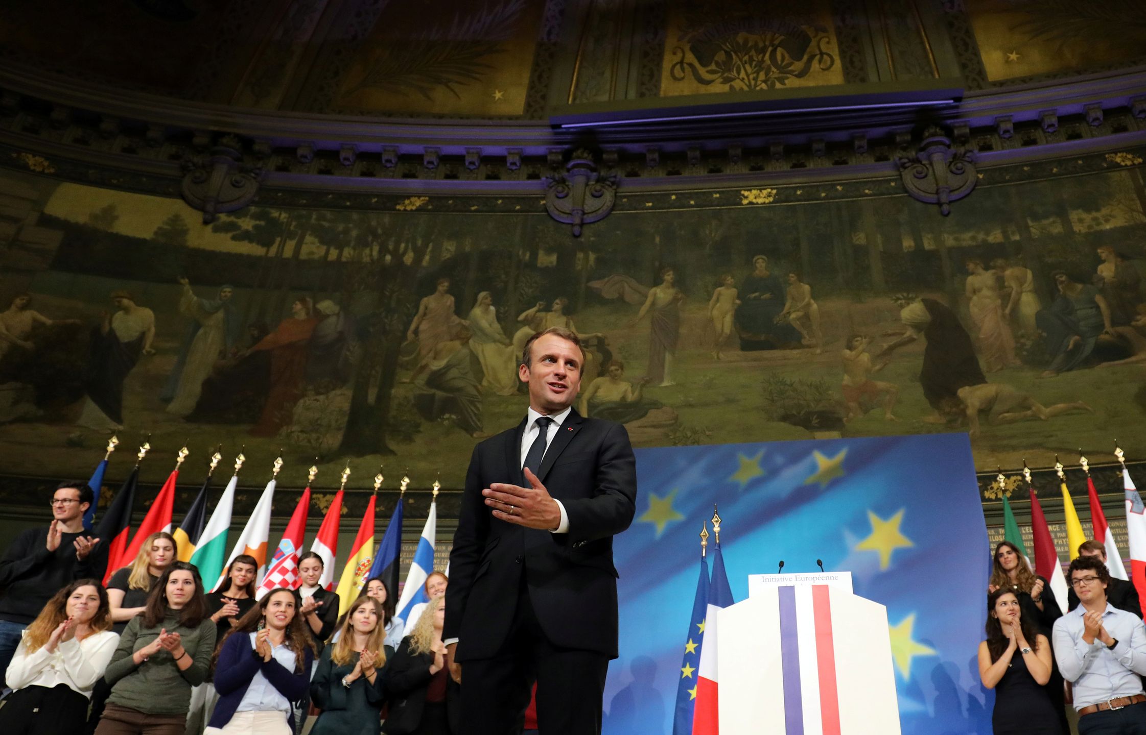 Emmanuel Macron wygłosił swoje przemówienie na Sorbonie