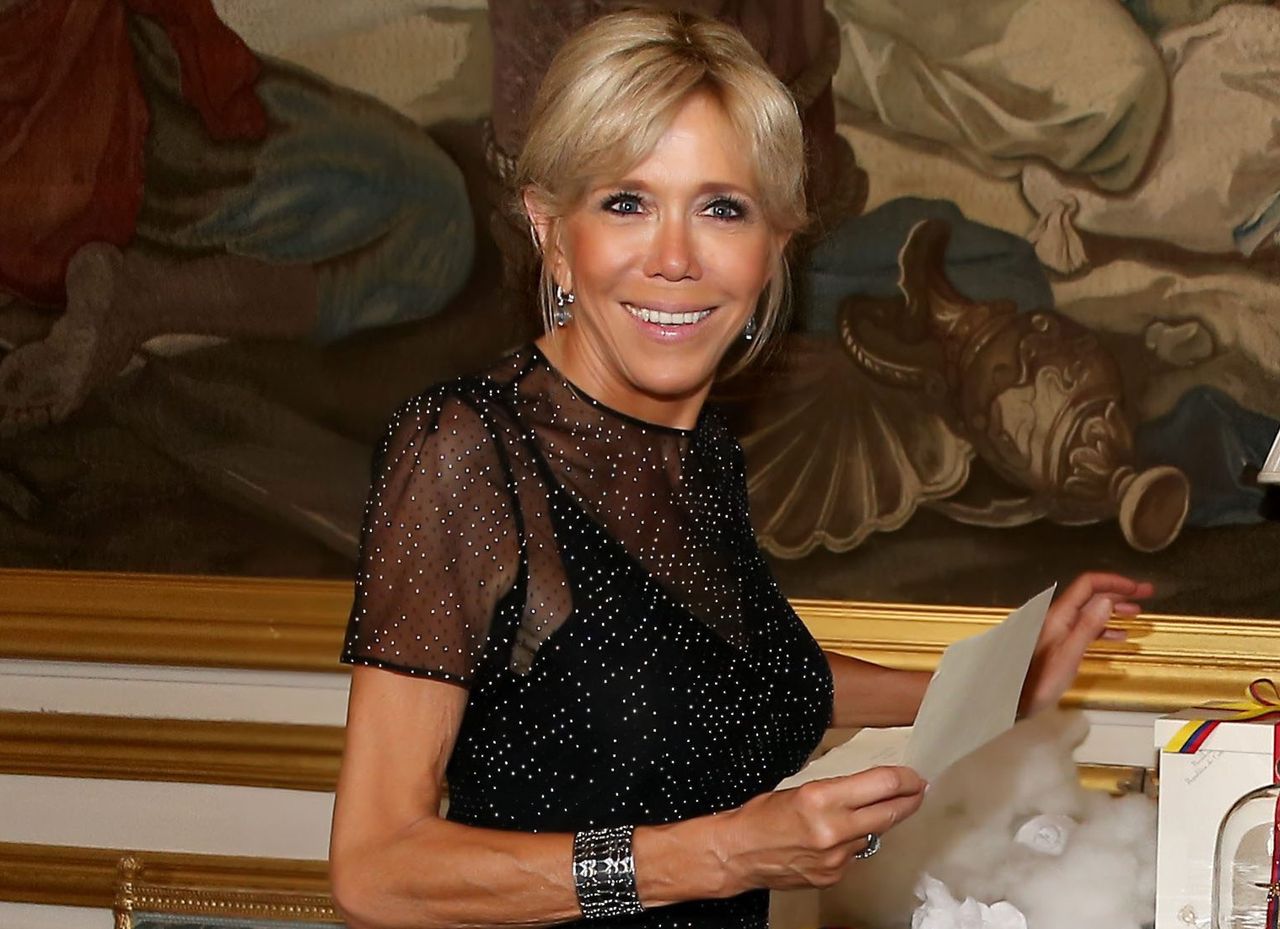 Brigitte Macron w małej czarnej przywitała pierwszą damę Kolumbii