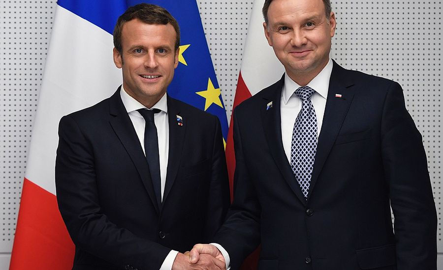 Andrzej Duda i Emmanuel Macron
