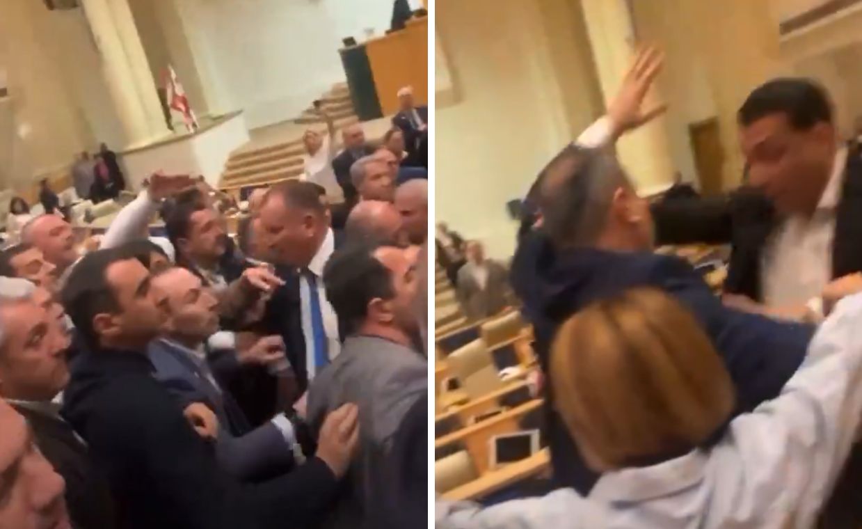 They went berserk again. Another brawl in the Georgian parliament.
