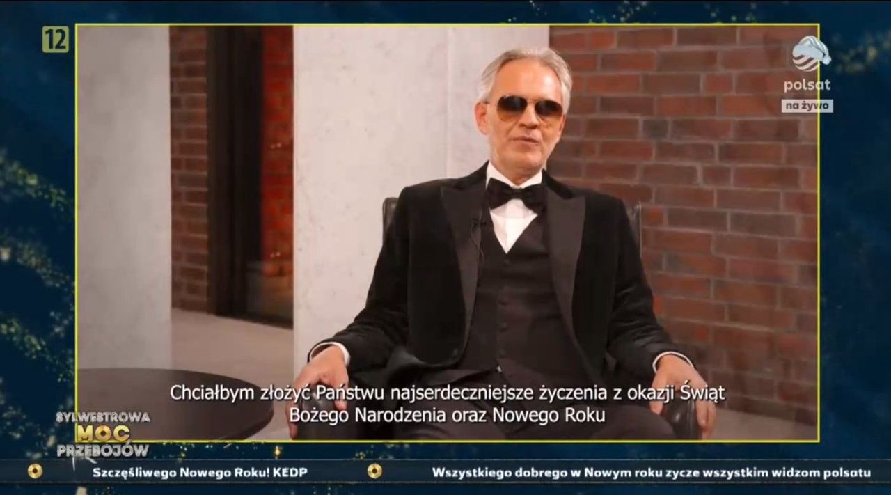 Widzowie Polsatu byli wściekli. W tym roku Bocelli był prawdziwy