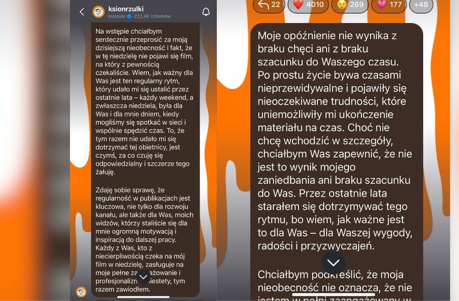 Książulo szczerze na kanale nadawczym