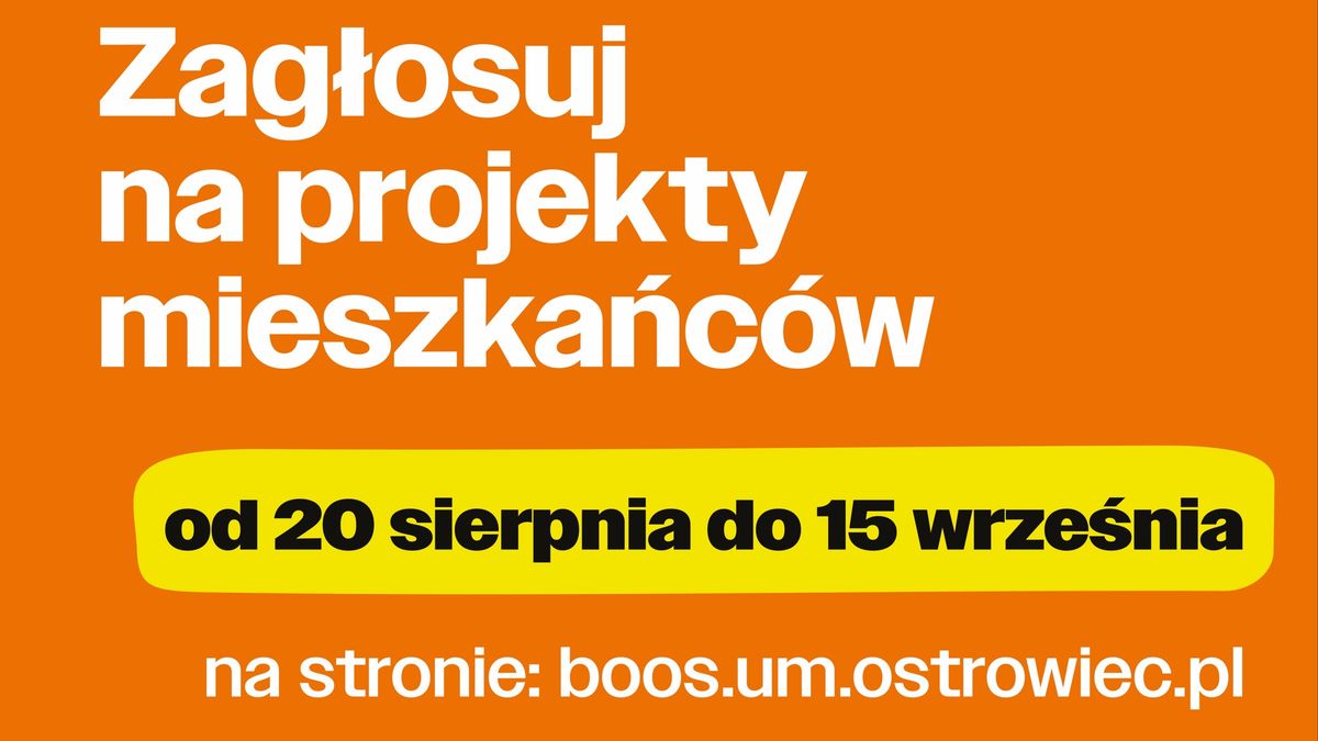 Ruszyło głosowanie w Budżecie Obywatelskim Ostrowca Św.