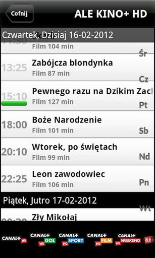 Aplikacja z programem TV Cyfry+ na Androida 2