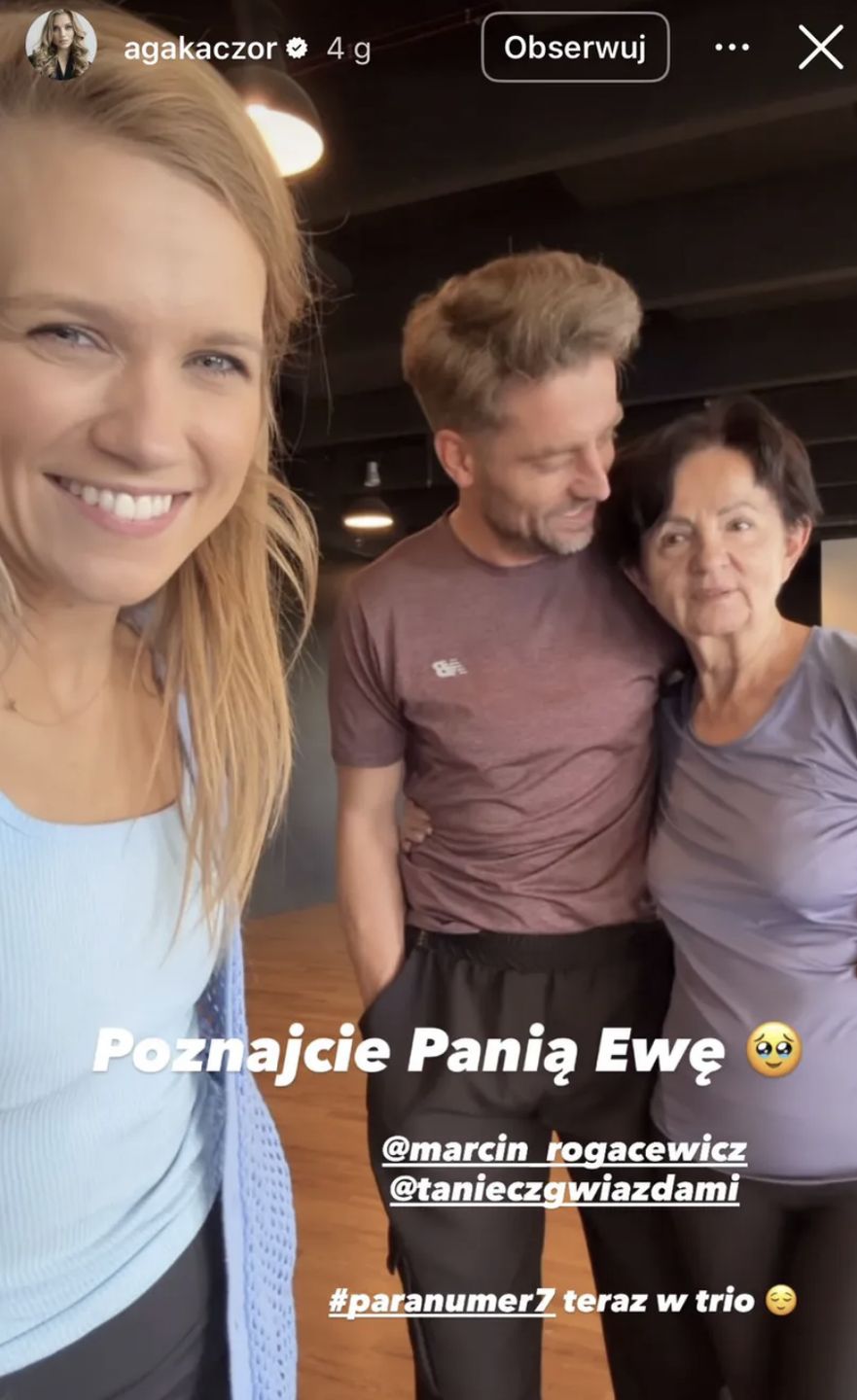 Agnieszka Kaczorowska i Marcin Rogacewicz z mamą