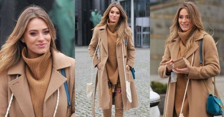 Marcelina Zawadzka w beżach od stóp do głów