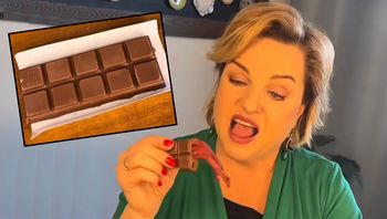 Bosacka siłowała się z czekoladą spaghetti. "Ale dziad"