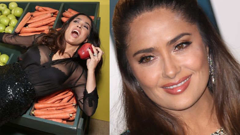 Salma Hayek zachwyca formą, pozując w kostiumie z BARDZO DUŻYM dekoltem (FOTO)