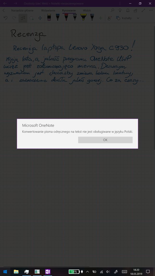OneNote UWP to jakiś żart