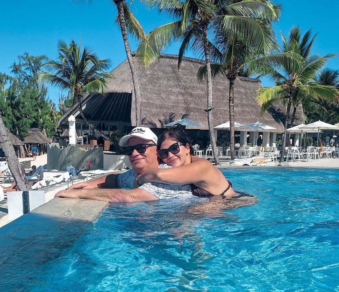 Skiba z żoną na wakacjach