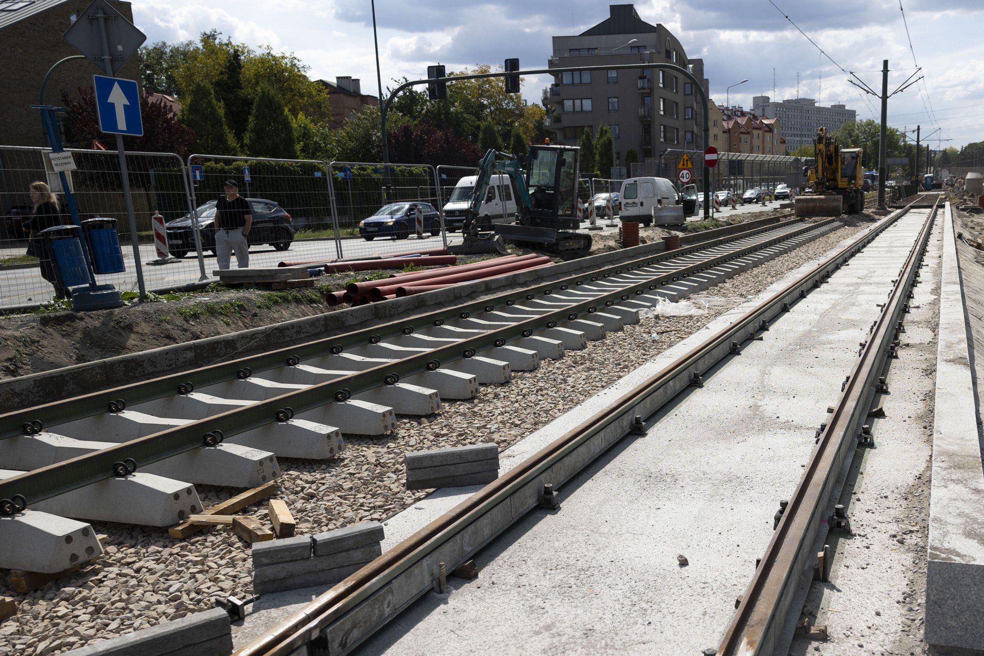 Trwają intensywne prace związane z budową linii tramwajowej do Mistrzejowic. 